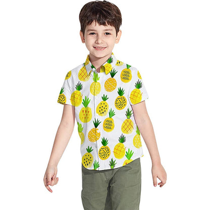 Gelbe Ananas lustige Kleinkind Hawaiian Shirt