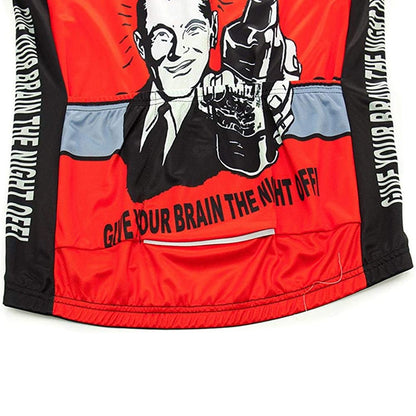 Beer Man Grappig MTB Korte Mouw Fietsshirt Top