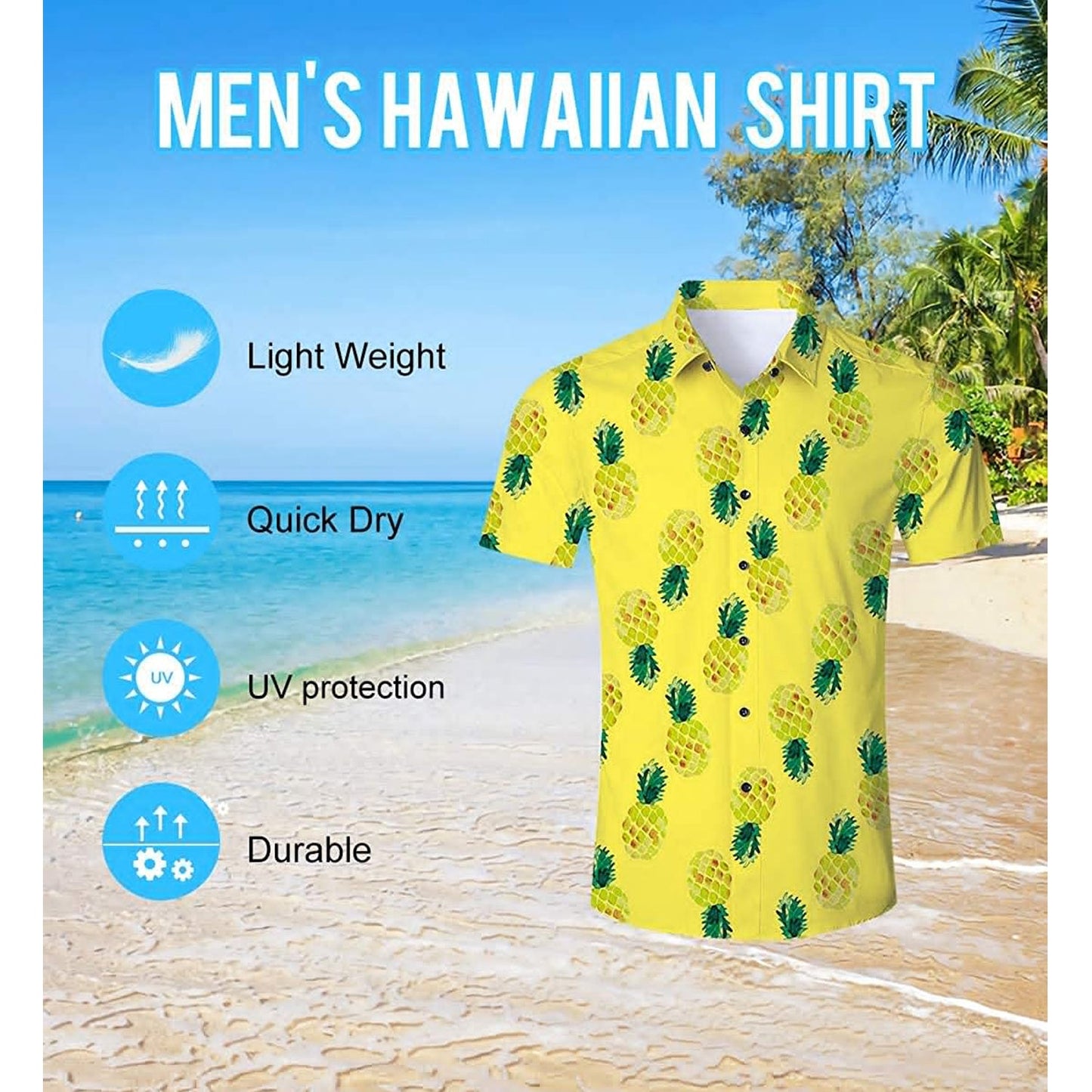 Gelbe Ananas Lustiges Hawaiihemd