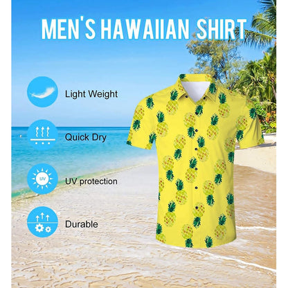 Gelbe Ananas Lustiges Hawaiihemd