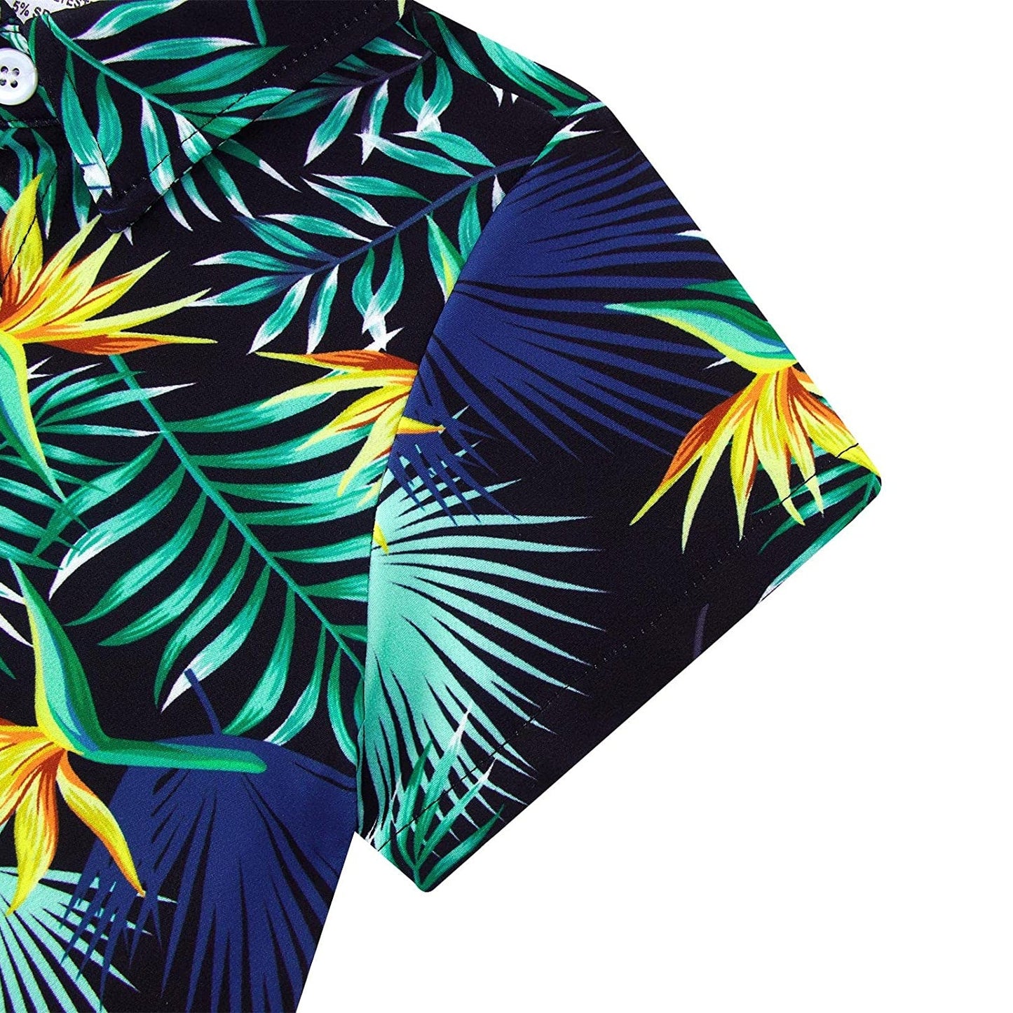 Groen palmblad grappig peuter Hawaiiaans shirt