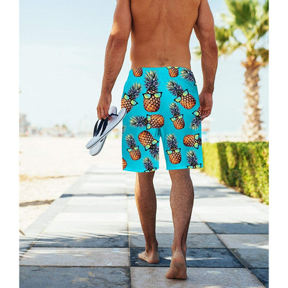 Hellblaue Sonnenbrille Ananas lustige Badehose