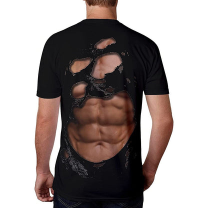 Burnt Clothes Muscle Funny T Shirt