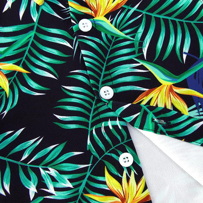 Groen palmblad grappig peuter Hawaiiaans shirt