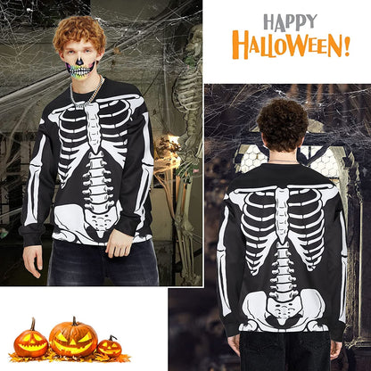 Skeleton Halloween Ugly Christmas Sweater