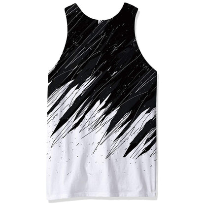 Lustiges Tank Top in Schwarz und Weiß