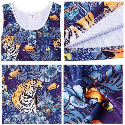 Blätter Tiger Lustiges Tank Top