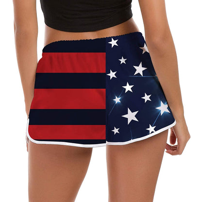 Amerikaanse vlag grappige boardshorts voor vrouwen