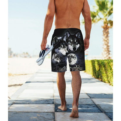 Wolf Funny Swim Trunks