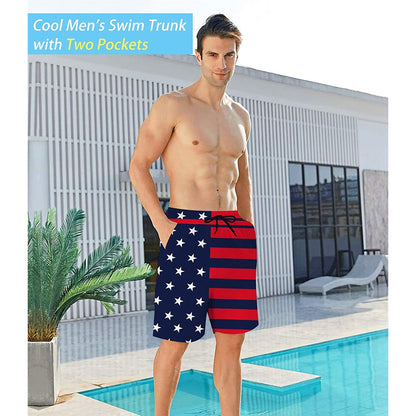 Lustige Badehose mit amerikanischer Flagge