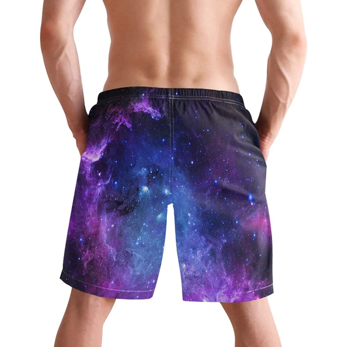 Lustige Badehose mit Galaxie-Motiv