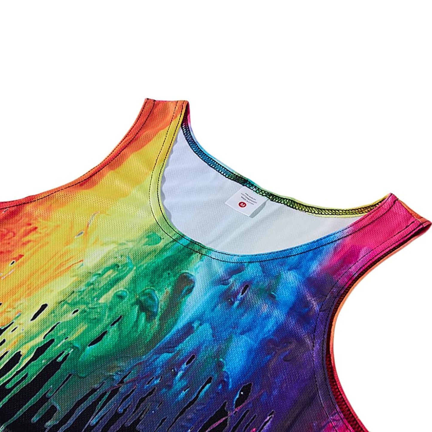 Zwarte verfspatten grappige tanktop