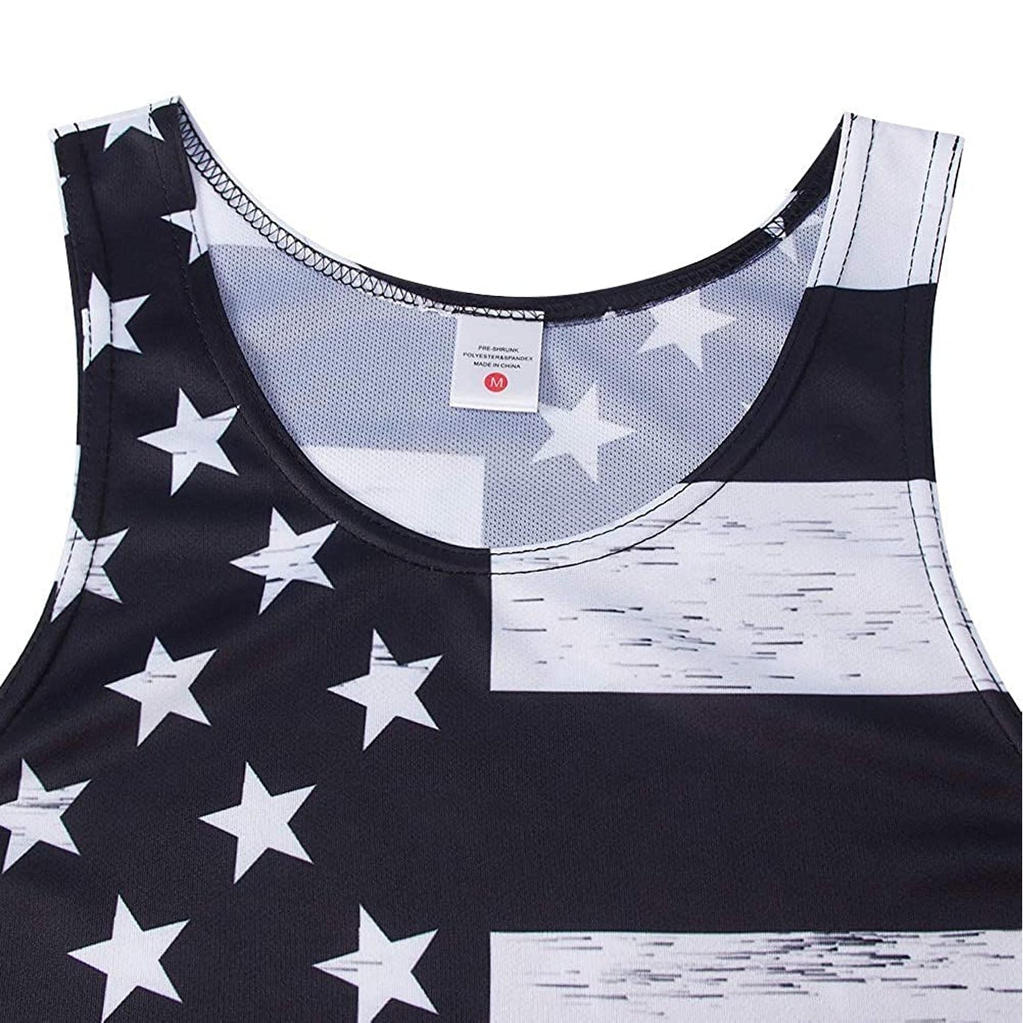 Lustiges Tank Top mit weißer amerikanischer Flagge