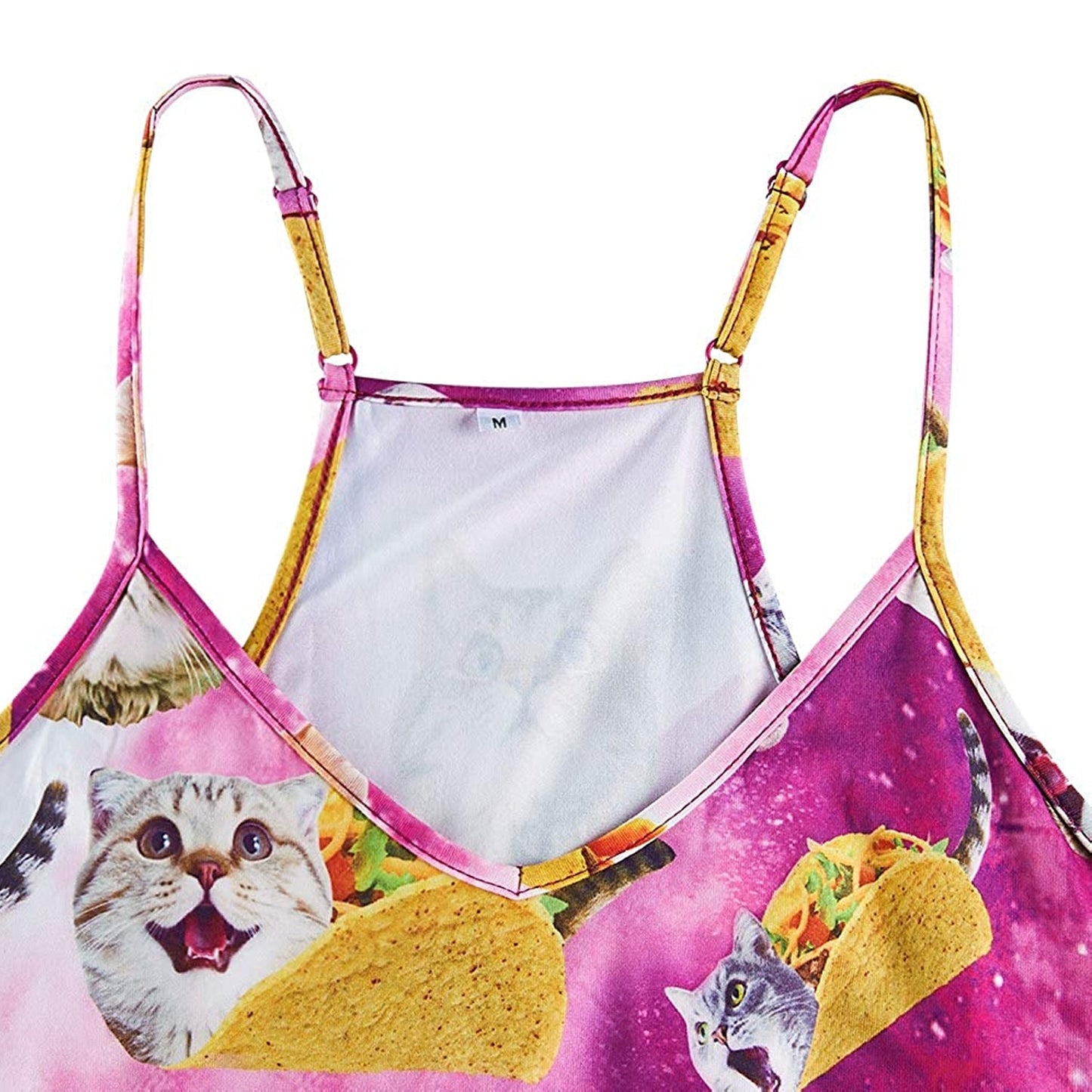 Lustiger Strampler mit Taco-Katze für Damen