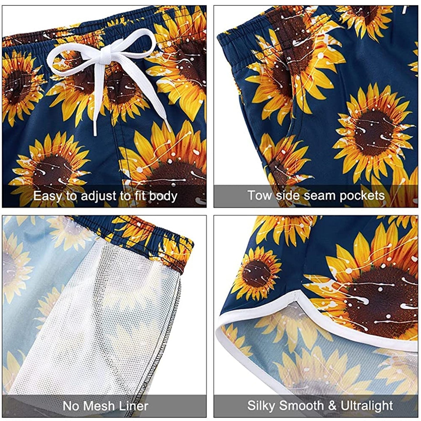 Zonnebloem Grappige Board Shorts voor Vrouwen