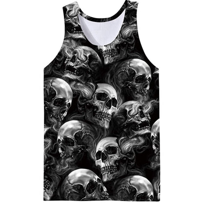 Lustiges Tank Top mit Rauchschädel