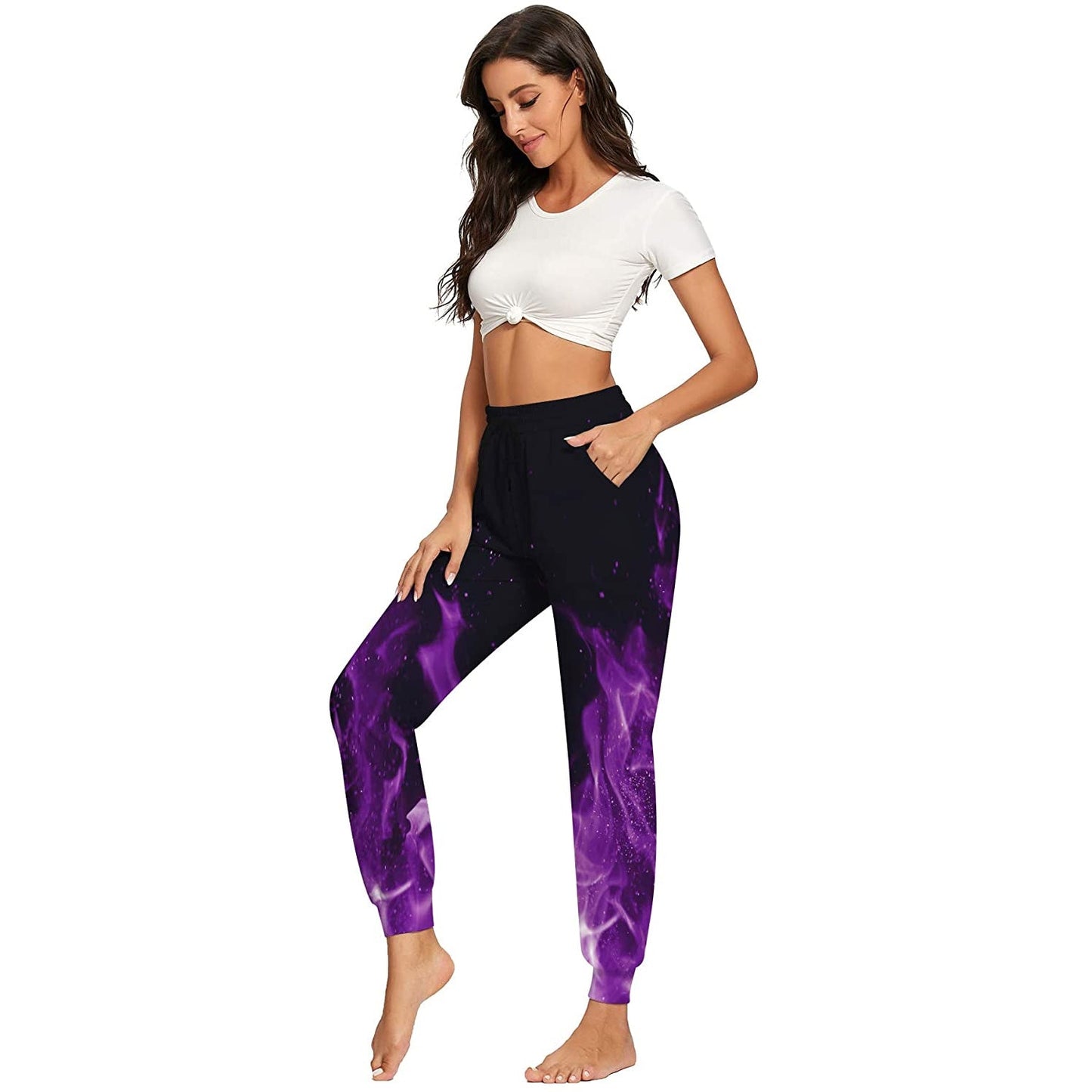 Lila Flamme Lustige Jogginghose