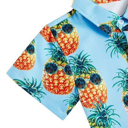 Blue Pineapple Funny Toddler Hawaiian Shirt