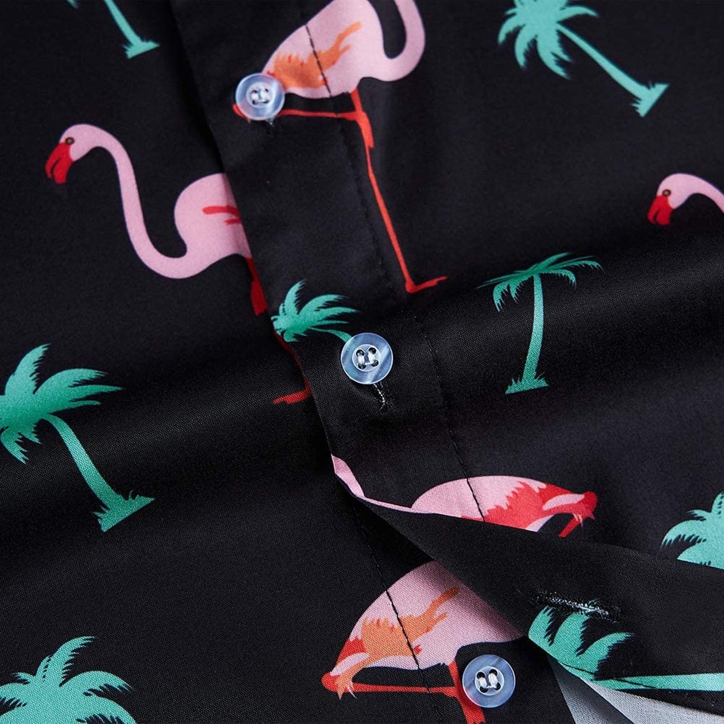 Flamingo Palmboom Grappig Hawaiiaans Shirt