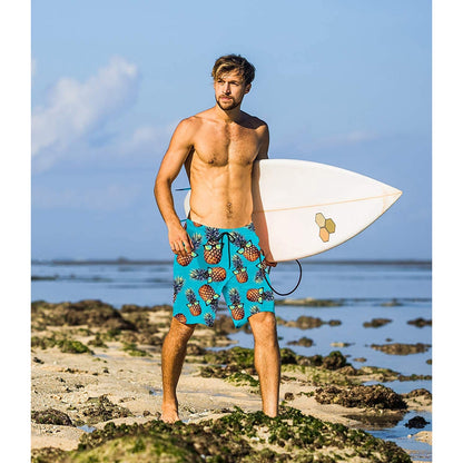 Hellblaue Sonnenbrille Ananas lustige Badehose