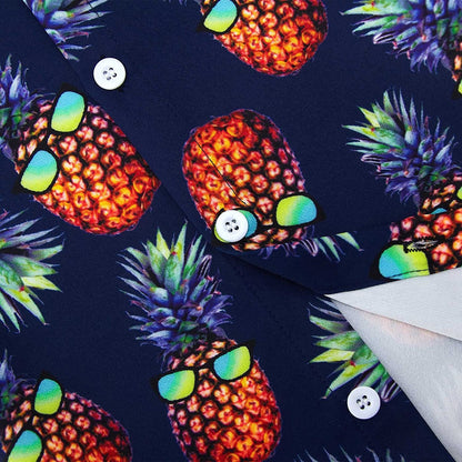 Ananas Zwart Grappig Peuter Hawaiiaans Shirt