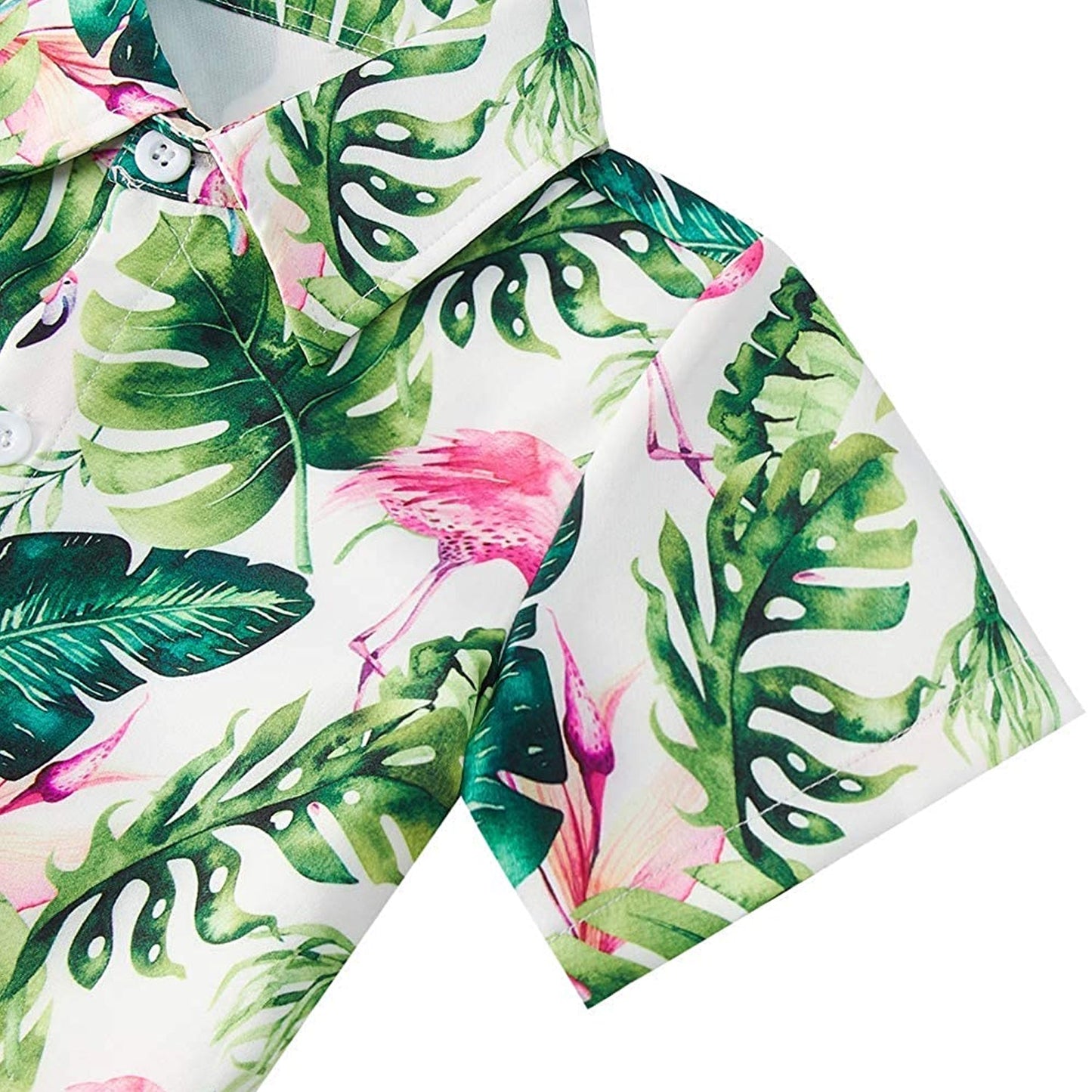 Tropisch blad flamingo grappig peuter Hawaiiaans shirt