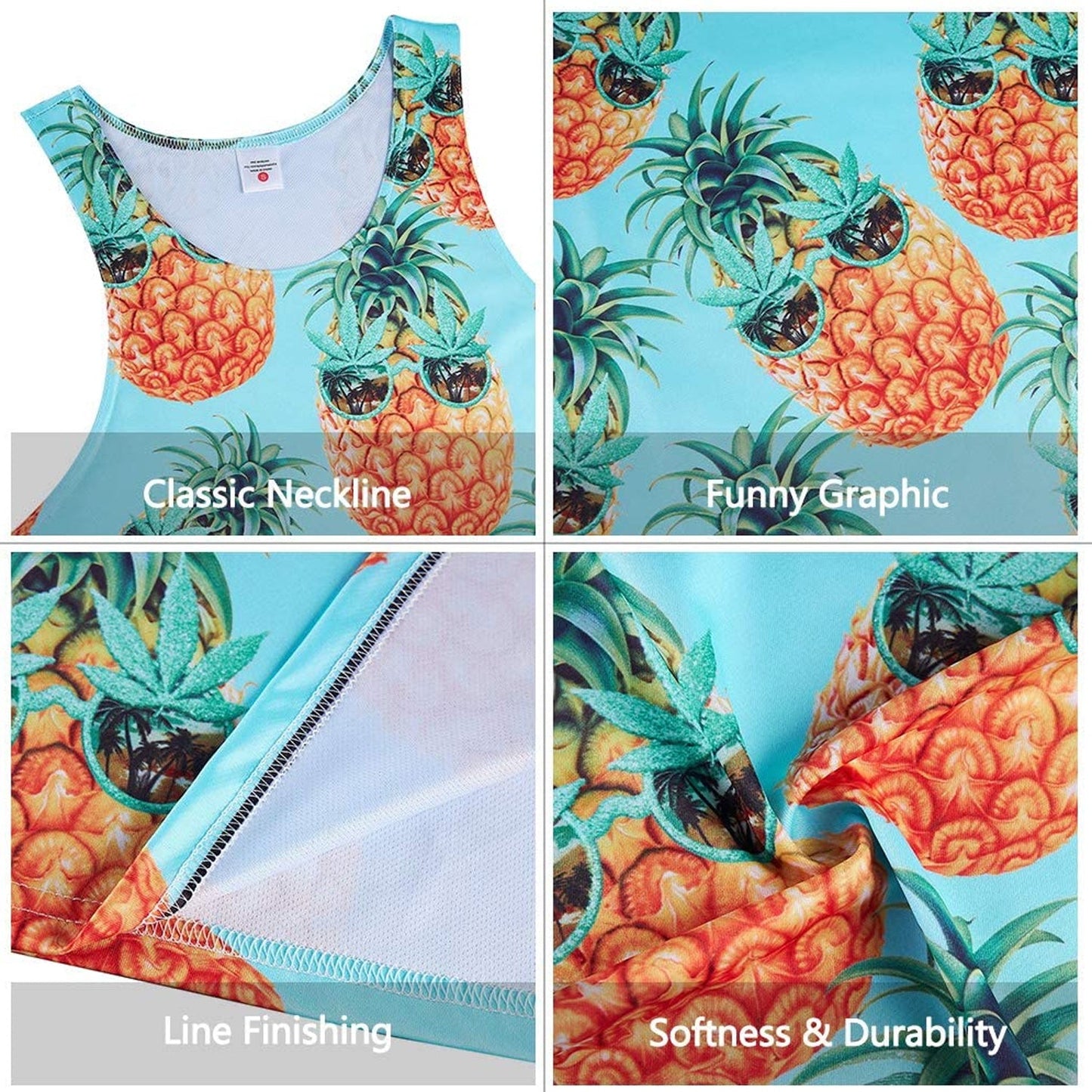 Zonnebril Wiet Ananas Grappig Tanktopje