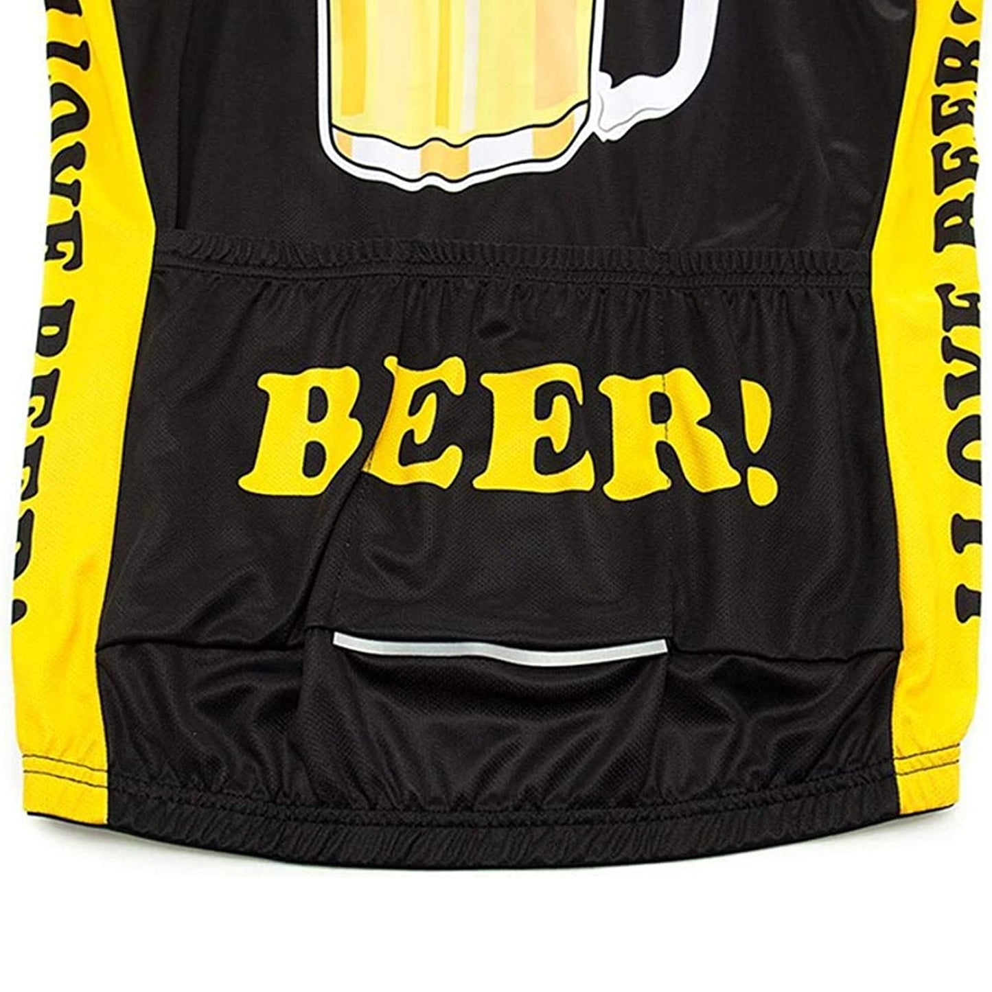 Ik hou van bier Mannen grappig MTB korte mouwen fietsshirt top