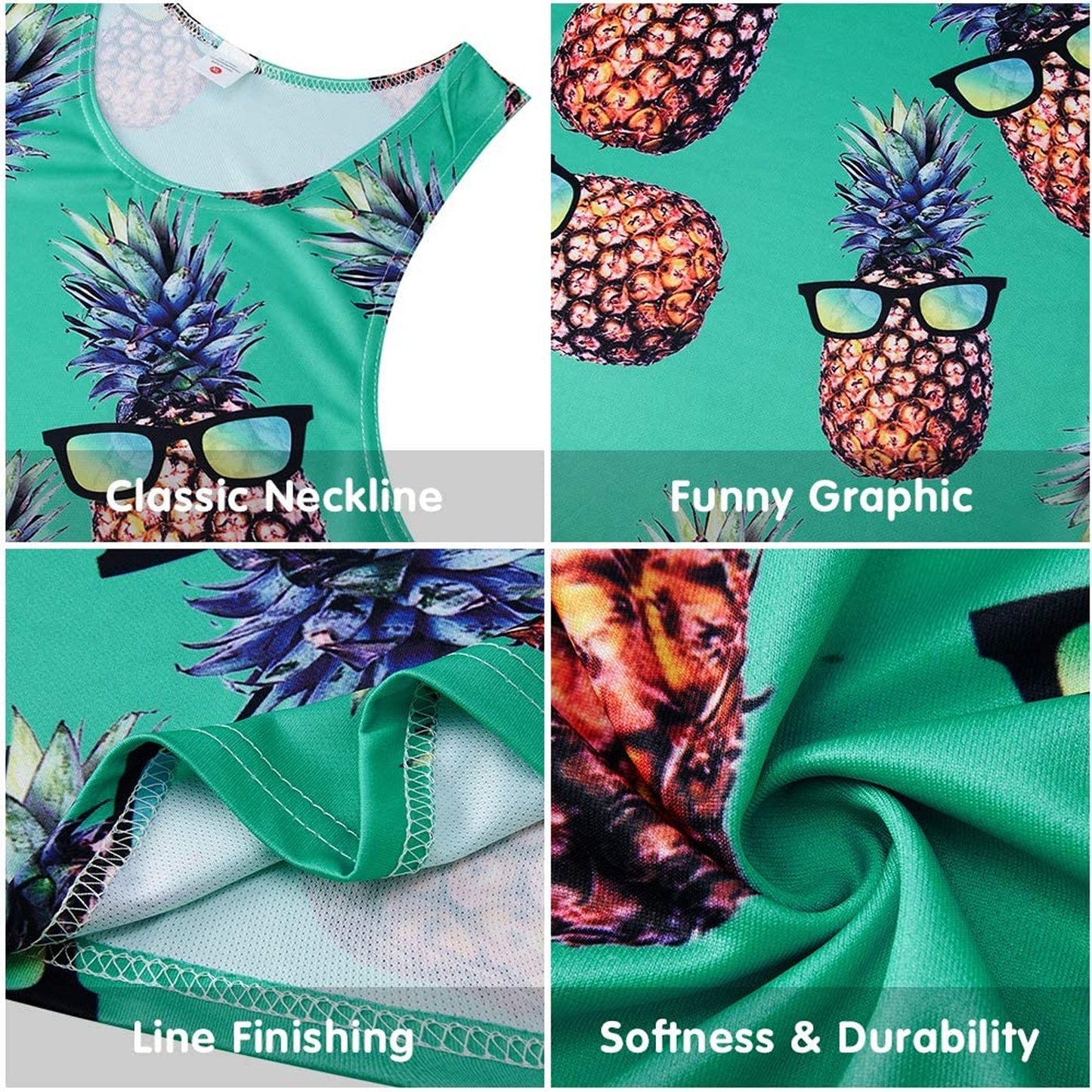 Zonnebril Ananas Grappig Tank Top