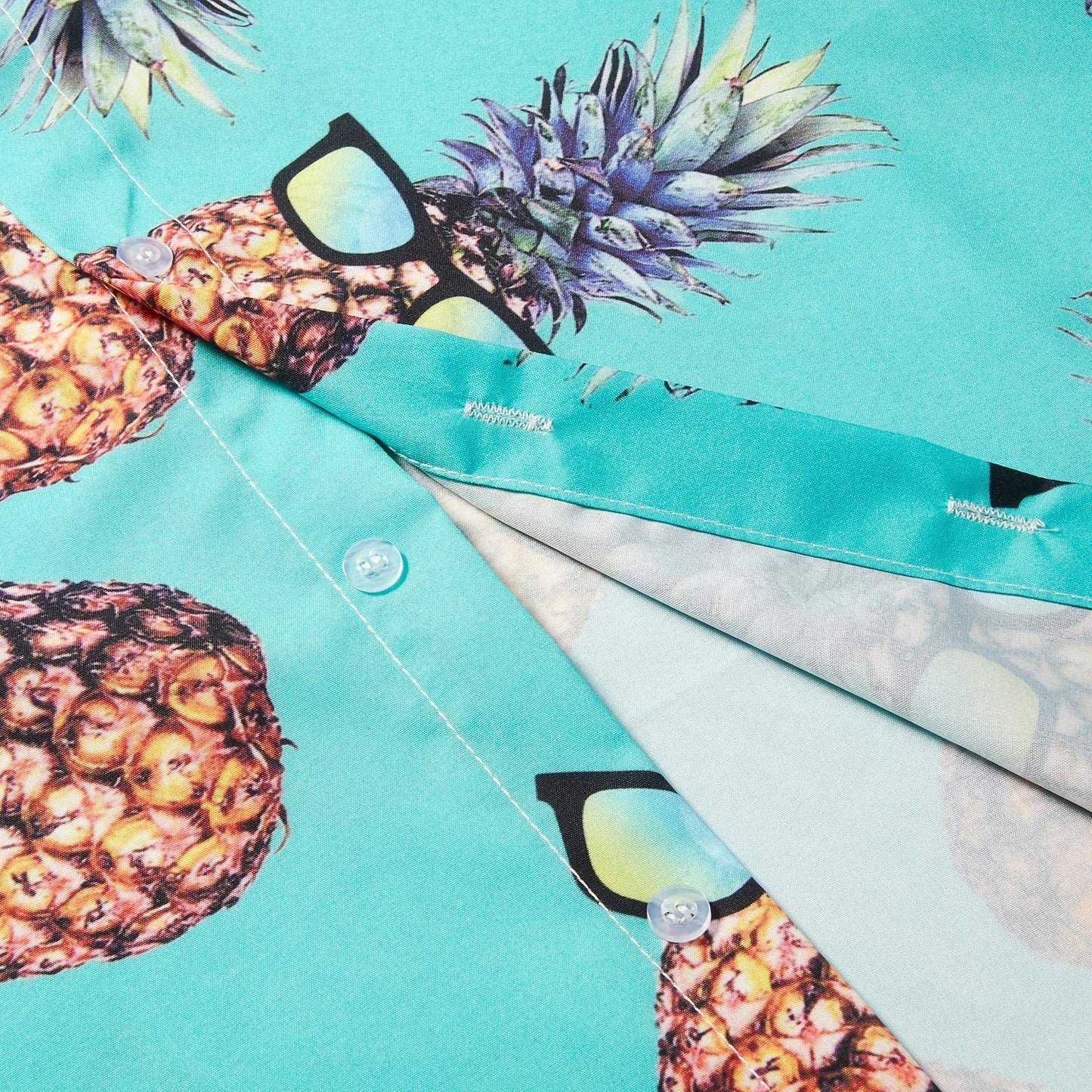 Grüne Sonnenbrille Ananas lustige Hawaiian Shirt