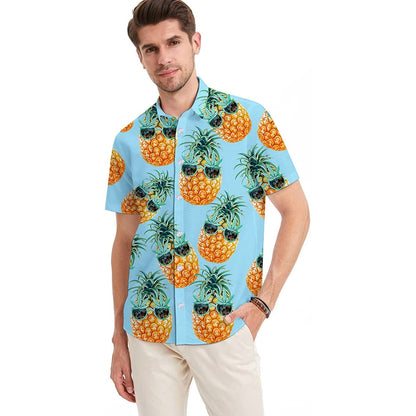 Ananas Sonnenbrille Weed Lustiges Hawaiihemd