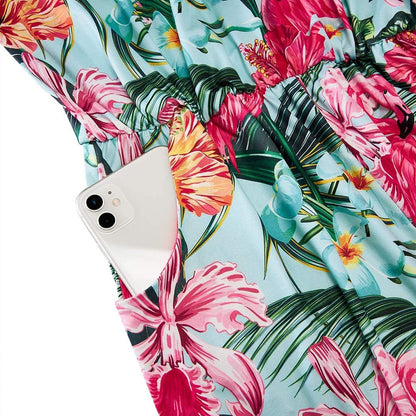 Tropische Flamingo Grappige Romper voor Vrouwen