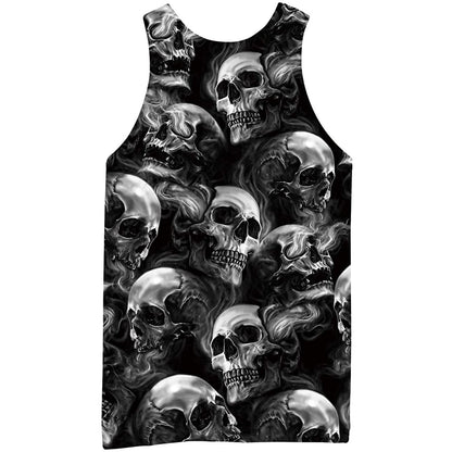 Lustiges Tank Top mit Rauchschädel