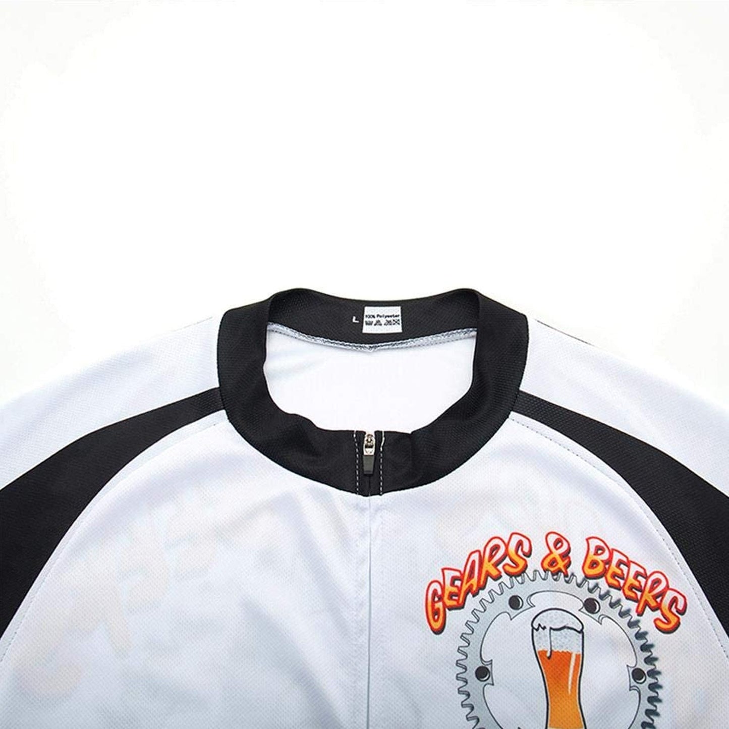 Gears &amp; Beers Heren Grappig MTB Korte Mouw Fietsshirt Top