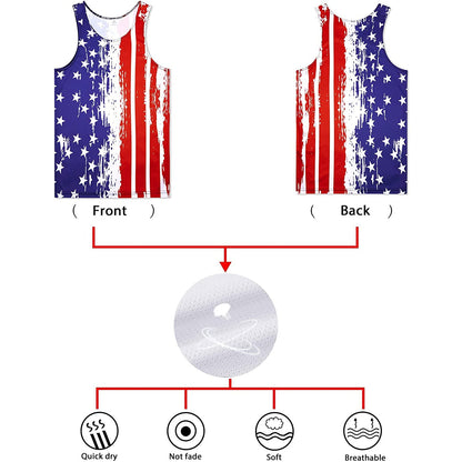 Grappige tanktop met Amerikaanse vlag