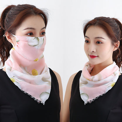 Lily Pink Bandana Scarf With Ear Loops