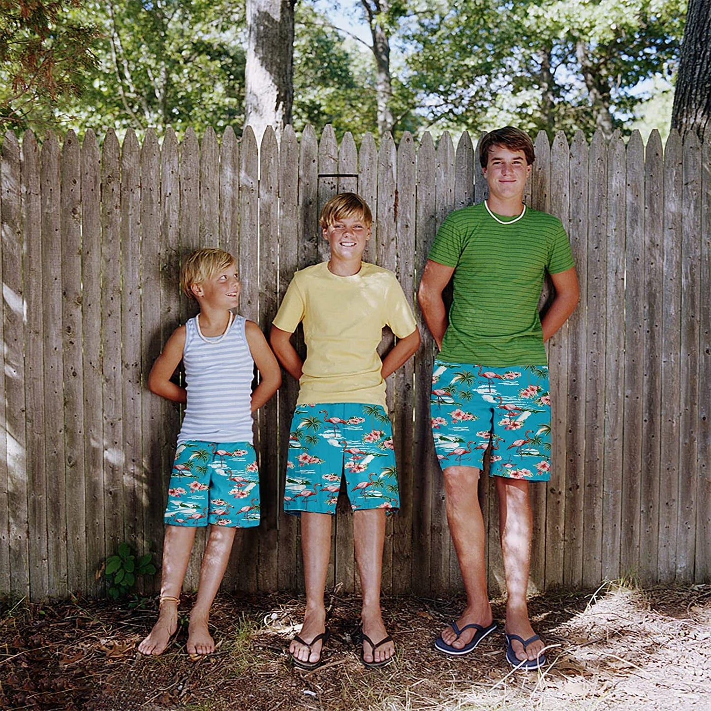 Flamingos Blau Lustige Jungen Badehose