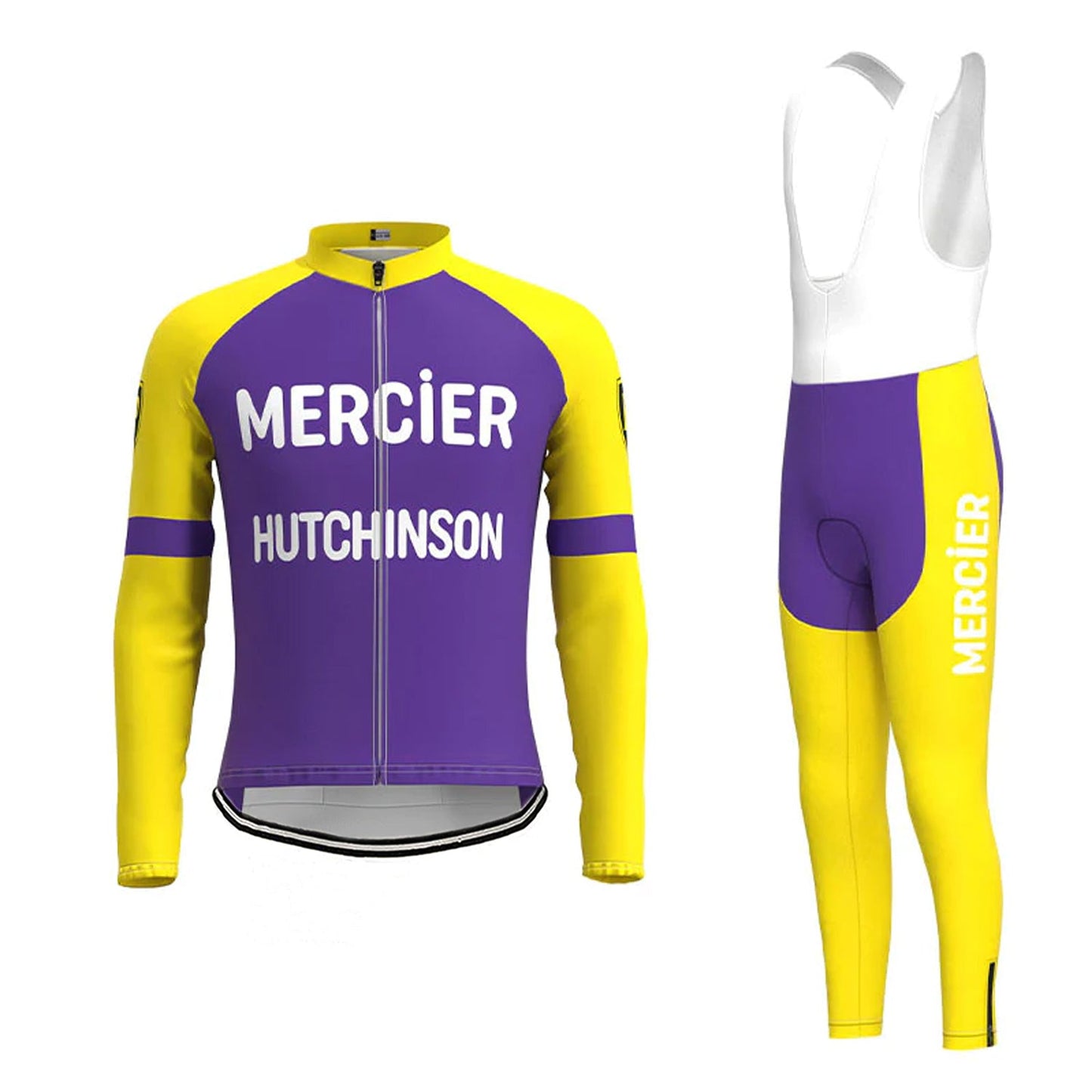 Mercier Hutchinson Paars Lange Mouw Fietsshirt Matching Set