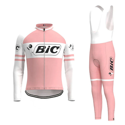 BIC – Passendes Set aus langärmeligem Radtrikot in Rosa