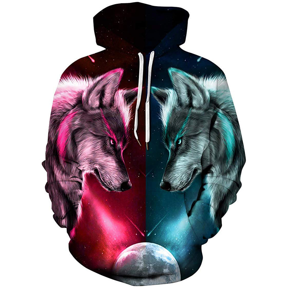 Yin Yang Maan Wolfs Hoodie